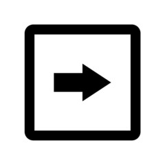 Right arrow square icon 