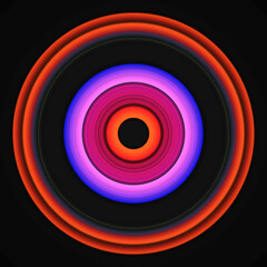 Unique modern design 3d ornate ornamental texture details on black background