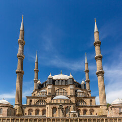 Fototapeta na wymiar edirne/turkey. 10december 2019. ottoman mosque architecture, selimiye mosque. architect sinan