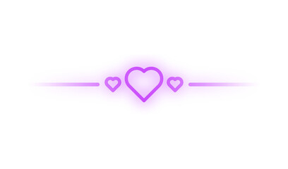 neon love heart divider