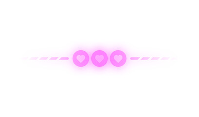 neon love heart divider