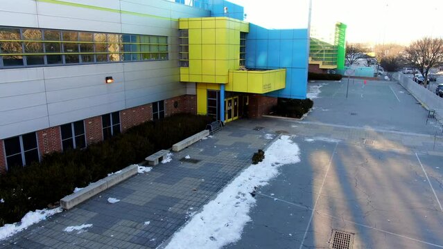 Aerial Playground Shot of Bathgate High School in the Bronx - Pt. 1