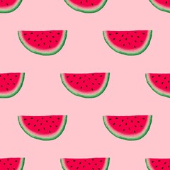 Summer fruit seamless watermelon pattern for fabrics and packaging and gifts and linens and kids and wrapping paper