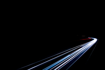 lights of cars with night. long exposure