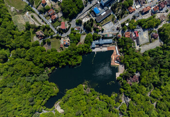 Fototapeta na wymiar Aerial view of Sovata resort - Romania 