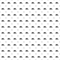 Fototapeta na wymiar Square seamless background pattern from geometric shapes are different sizes and opacity. The pattern is evenly filled with big black winners podium symbols. Vector illustration on white background
