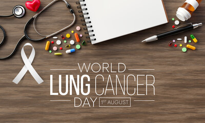 World Lung Cancer day is observed every year on August 1. it is cancer that starts in the lungs. When a person has cancer, they have abnormal cells that cluster together to form a tumor. 3D Rendering