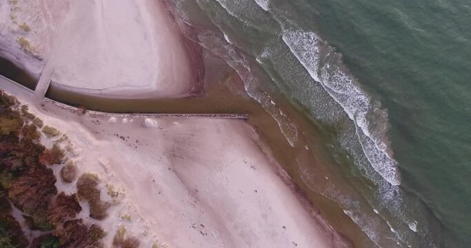 Where sea meets river in Palanga, Lithuania.