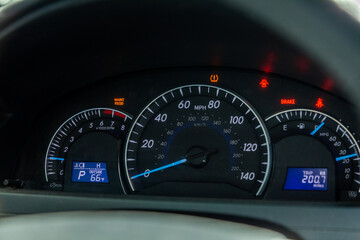 Dashboard glowing in the dark