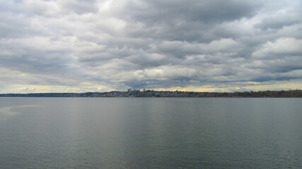 clouds over the lake