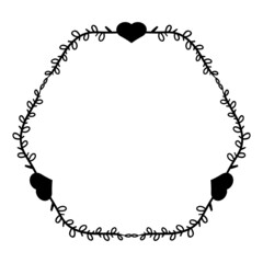 heart art circle frame