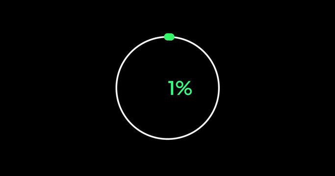 1% circle percentage diagrams modern animation design