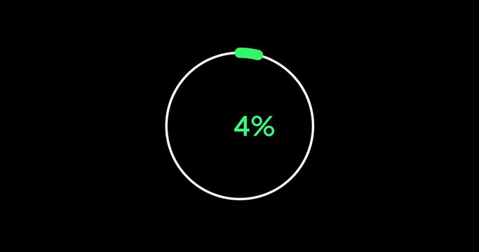 4% circle percentage diagrams modern animation design