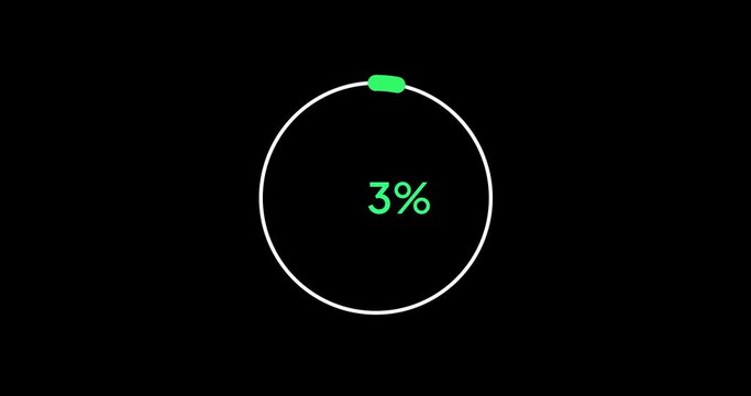3% circle percentage diagrams modern animation design