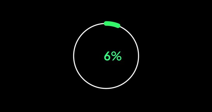 6% circle percentage diagrams modern animation design