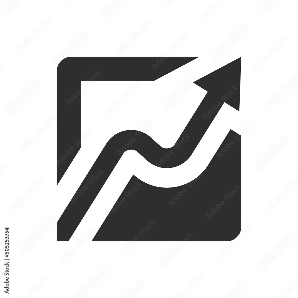 Wall mural Profit graph icon