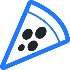 Pizza icon, Pizza slice symbol vector