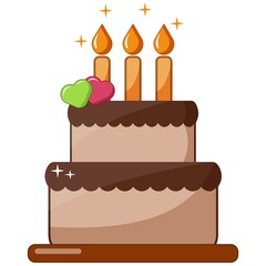 Birthday cake with candles