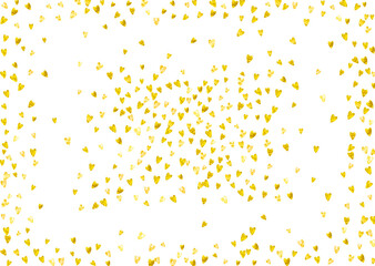 San Valentin Day Texture. Romantic Design For Mother. Graphic Frame. Gold Art Painting. Vintage Poster For Discount. Yellow Modern Border. Golden San Valentin Day Texture.