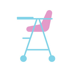 Baby chair vector isolated glyph icon