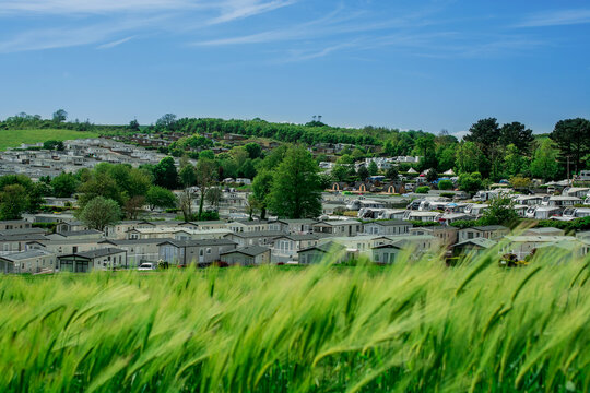 caravan park in Ladram Bay on the English Channel coast