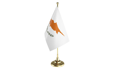 Cyprus table flag on white background, 3d rendering, isolated