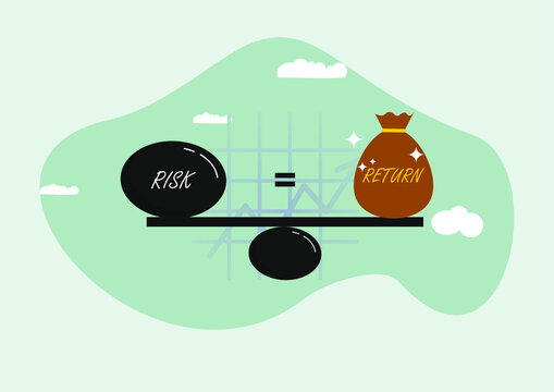 Investments With High Risk,high Expected Returns, Investors' Risk Appetite In Securities And Investment Assets To Get A High Reward Concept,balance With Heavy Risk Burden Make Rich Dollar Reward Sacks