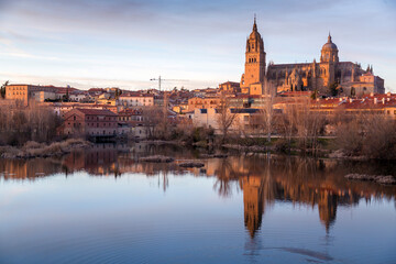 Fototapeta na wymiar Salamanca Skyline view with the Cathedral, Spain