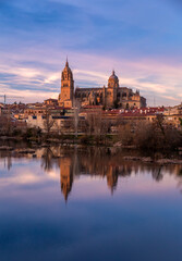Fototapeta na wymiar Salamanca Skyline view with the Cathedral, Spain