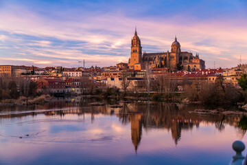 Salamanca Skyline view with the Cathedral, Spain