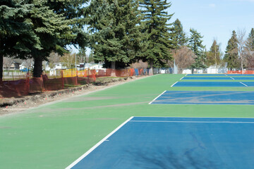 Fototapeta premium Tennis Centre Courts Under Construction or Repair