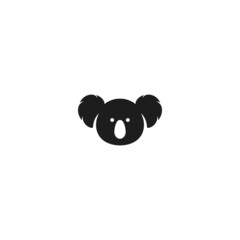 simple koala head logo vector icon illustration © indra23_anu
