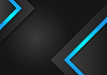 Abstract Blue Arrow Dark Grey Shadow Line with Blank Space Design Modern Futuristic Background Geometric Overlap Layer Paper Cut Style