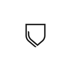 simple Shield symbol logo template vector