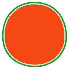 すいかを半分に切ったイラスト。夏のチラシの挿し絵などに。コピスペースあり。種無し。