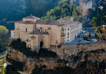 Obraz premium Picturesque view of old convent of San Pablo at Spanish town of Cuenca