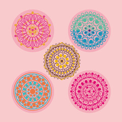 icons set mandala