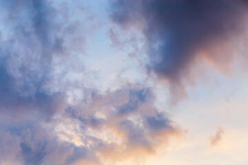 Fototapeta na wymiar Texture of bright evening sky during sunset
