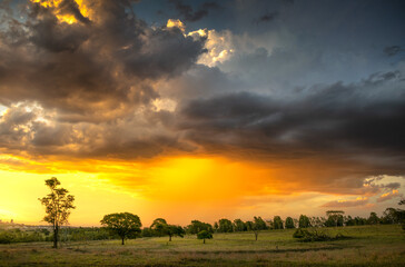 Beautiful Sunset in the countryside, Amzing sunset