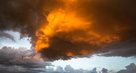 Dark Clouds, Fire in the sky, storm clouds