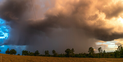 Overview of a summer storm, summer storm