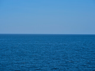 beautiful blue sea waves and sky background