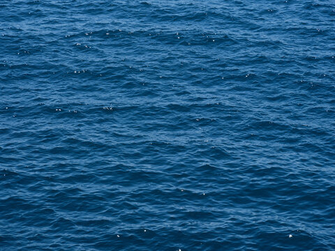 beautiful blue sea waves background © enginakyurt