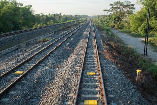  railroad tracks, travel by train