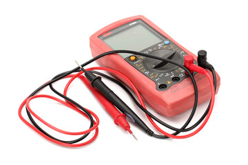 Multimeter, tester isolated on the white background