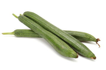 fresh loofah on the white background 