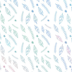 background pattern of colorful leaves