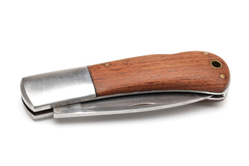 Pocket knife on white background