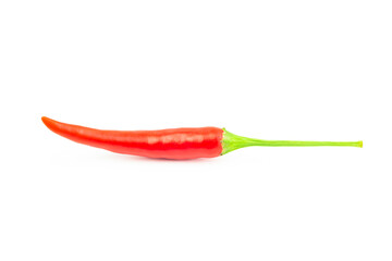 Red chili pepper isolated on white background - 505305385