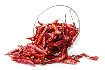 Fototapeta premium hot red pepper isolation on white